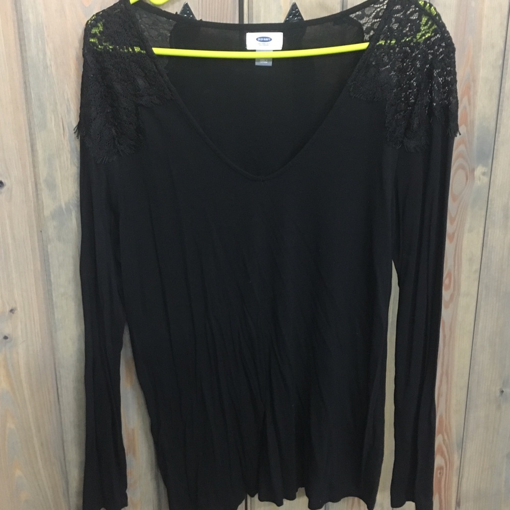 Old Navy Long Sleeve Black Top